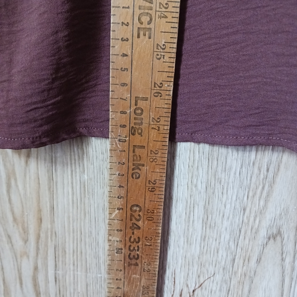 Shein Curve Chocolate Brown Bat Wing Crepe Blouse Size 3XL - Picture 10 of 10